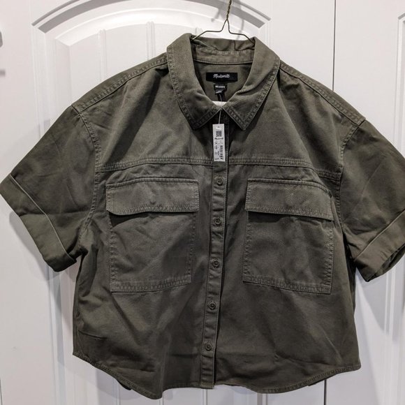 SHIPS FREE! MADEWELL Utility Button-Up Shirt in (Re)generative Chino - LARGE - Picture 2 of 4